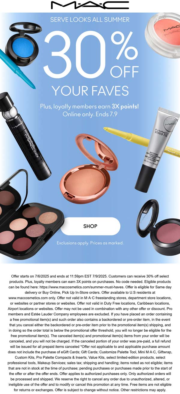 MAC coupons & promo code for July 2025