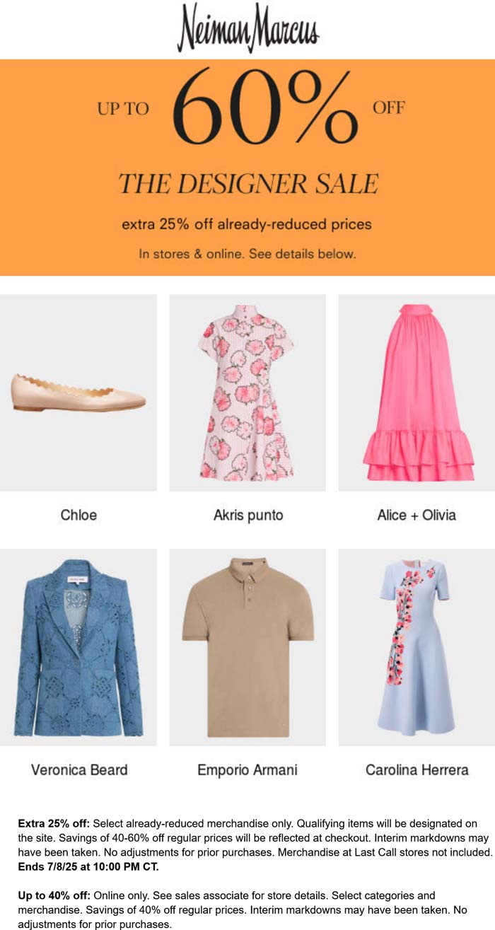 Neiman Marcus coupons & promo code for July 2025
