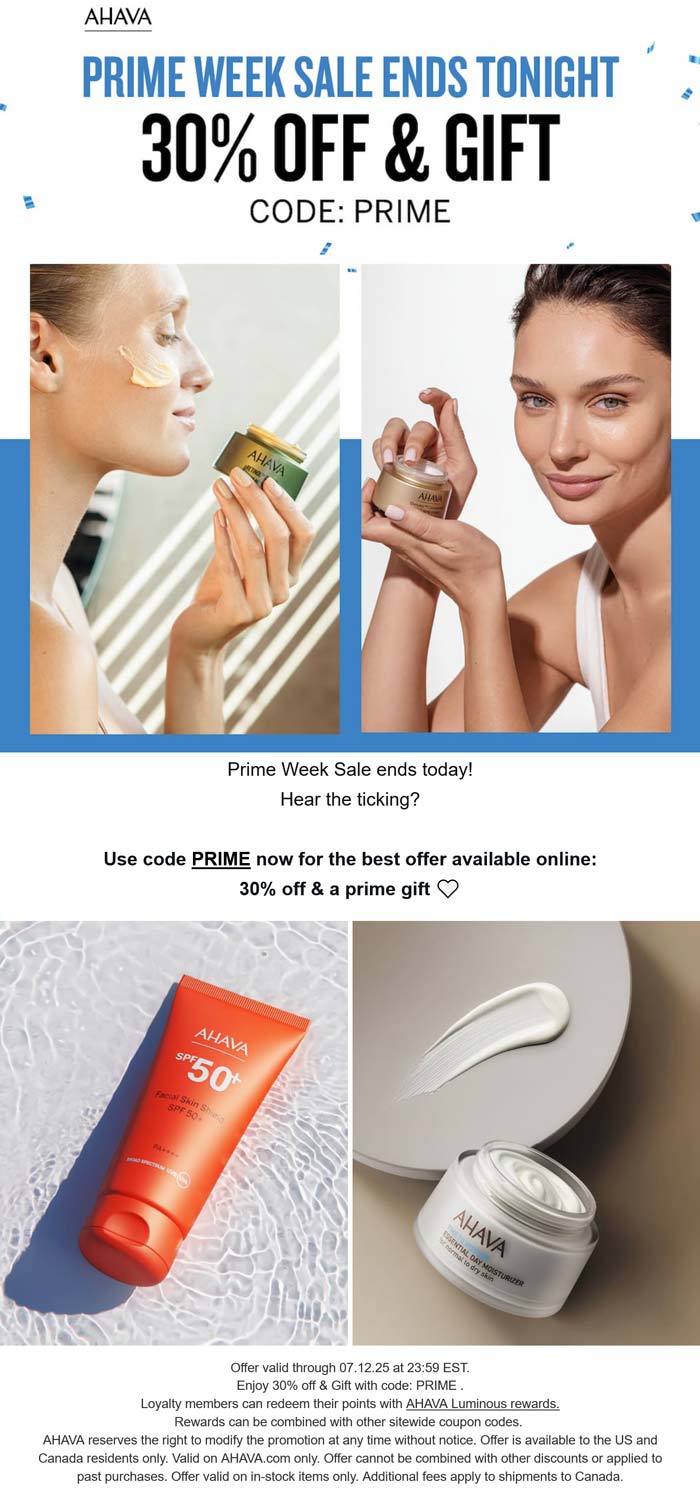 AHAVA coupons & promo code for July 2025
