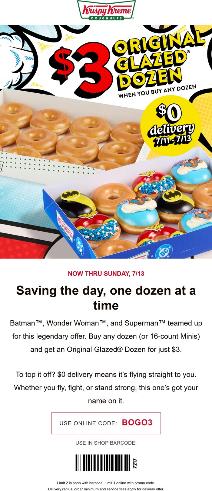 Krispy Kreme coupons & promo code for July 2025