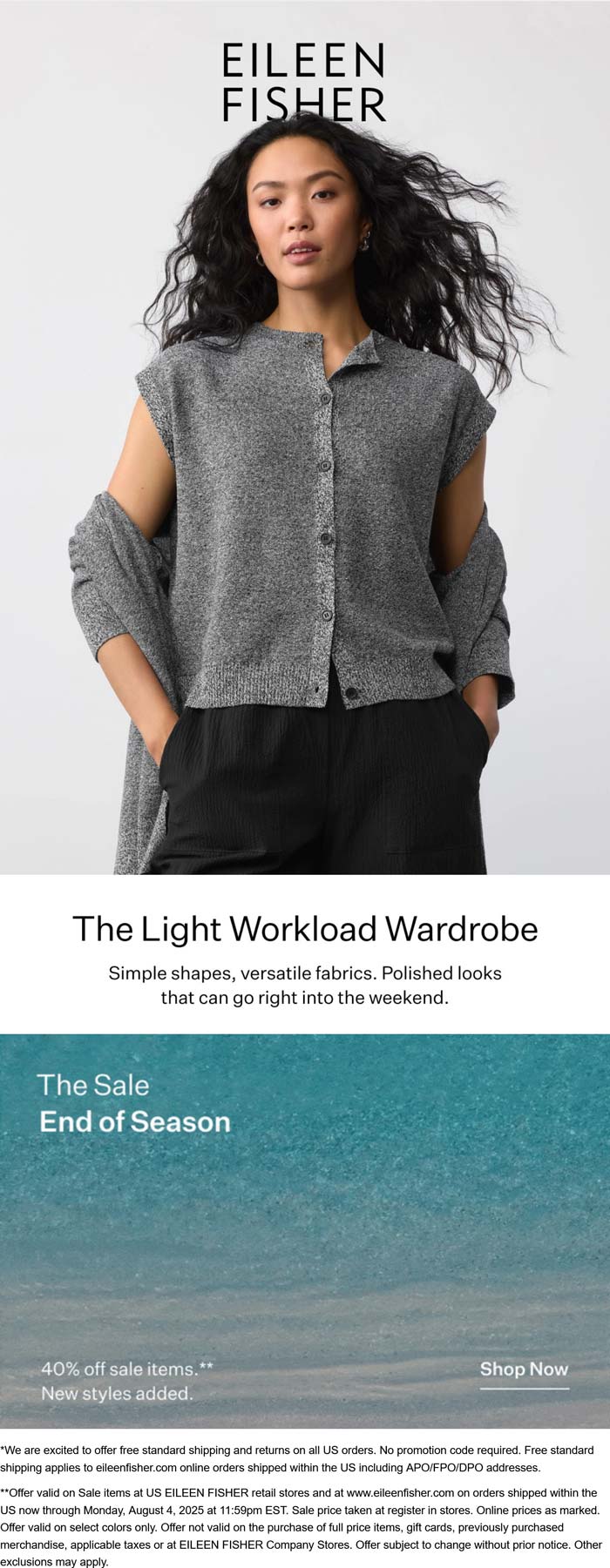 EILEEN FISHER coupons & promo code for July 2025