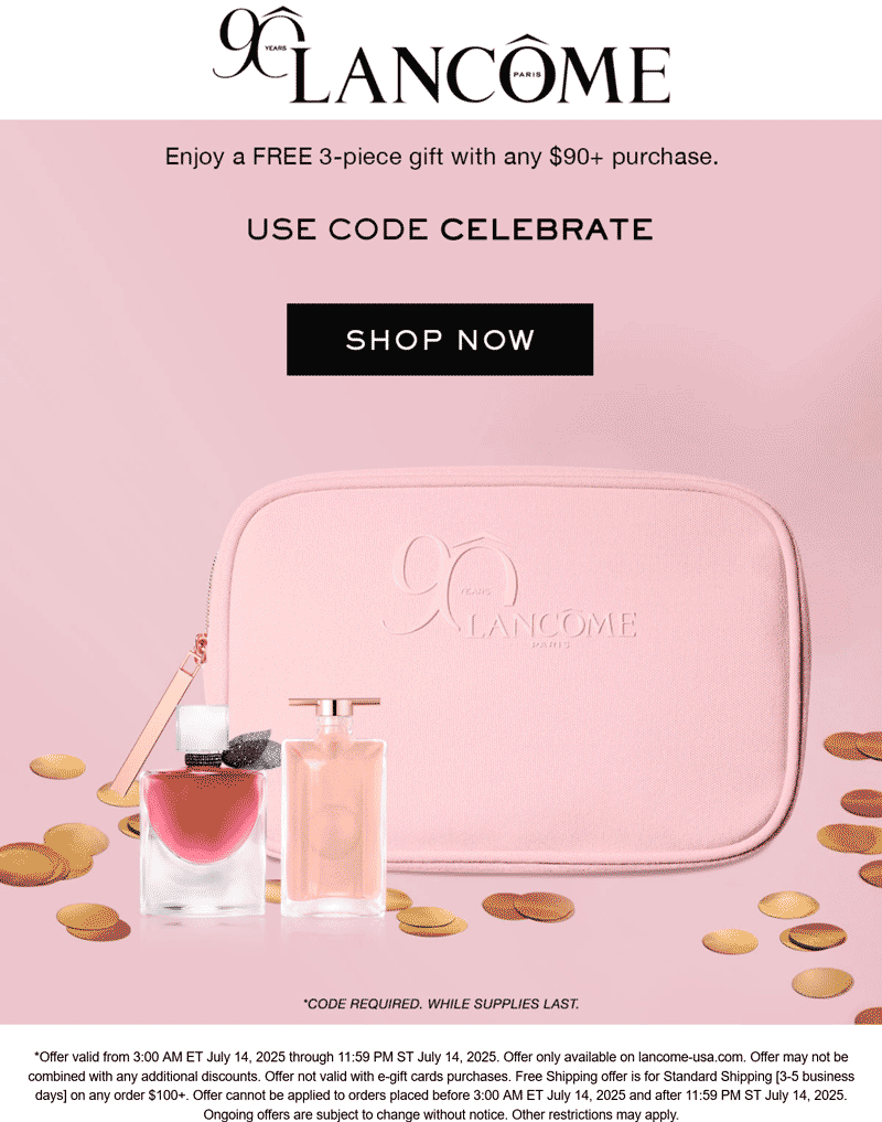 Lancome coupons & promo code for July 2025