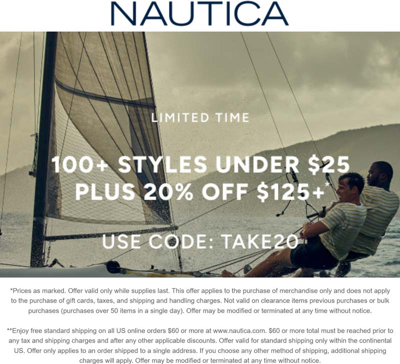 Nautica coupons & promo code for July 2025