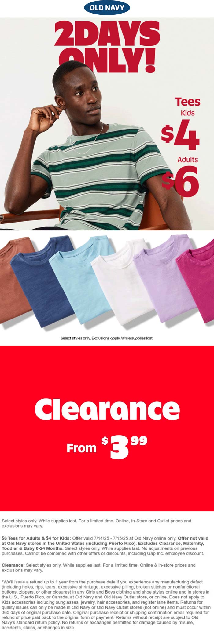 Old Navy coupons & promo code for July 2025