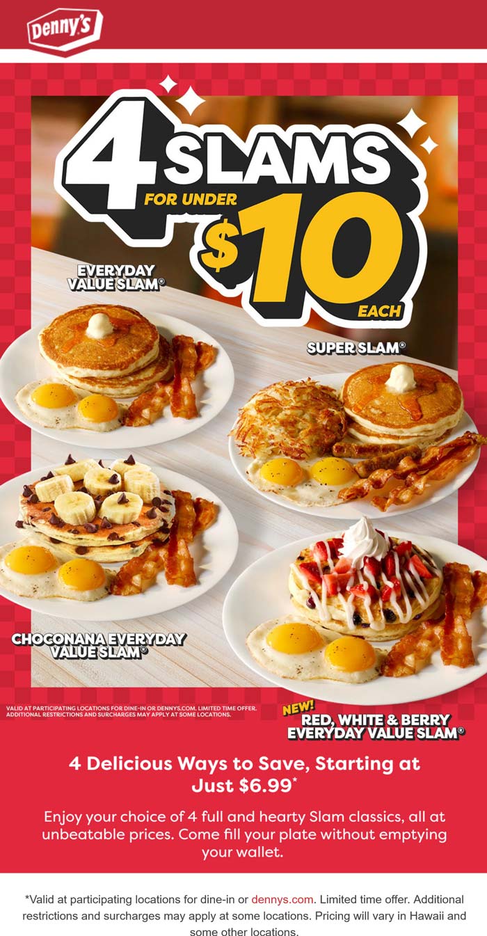 Dennys coupons & promo code for July 2025
