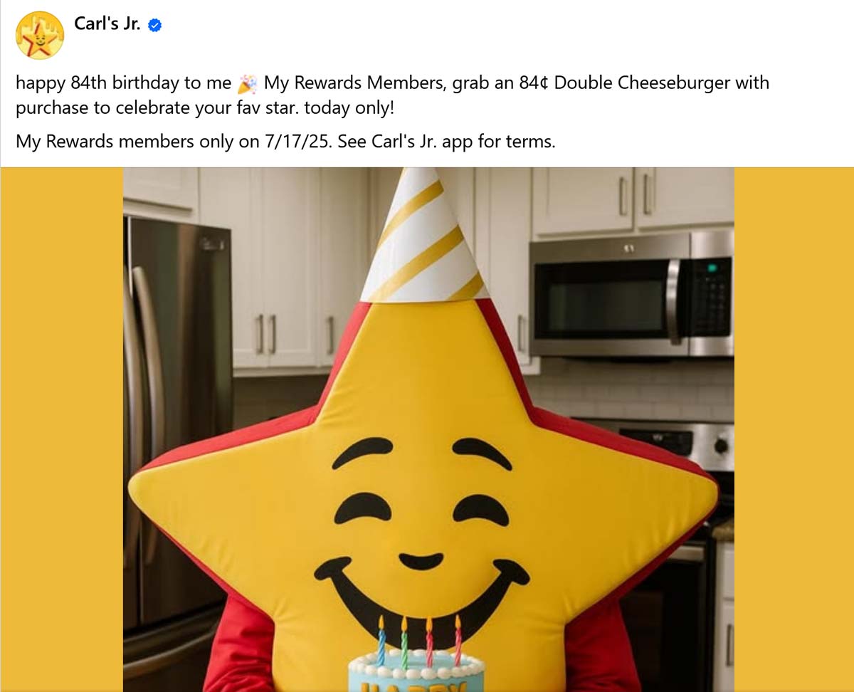 Carls Jr coupons & promo code for July 2025
