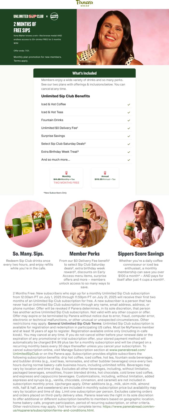 Panera restaurants Coupon  Free 2 months of sip club drinks at Panera restaurants #panera 