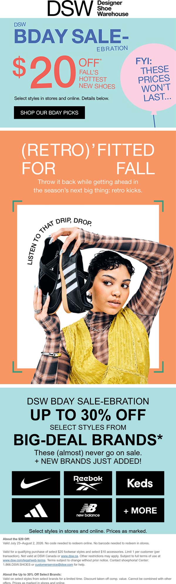 DSW $20 off shoes at DSW, ditto online #dsw DSW stores Coupon $20 off shoes at DSW, ditto online #dsw