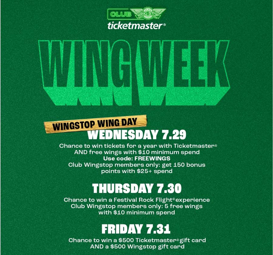 Wingstop 5 free chicken wings on $10 today at Wingstop #wingstop Wingstop restaurants Coupon 5 free chicken wings on $10 today at Wingstop #wingstop