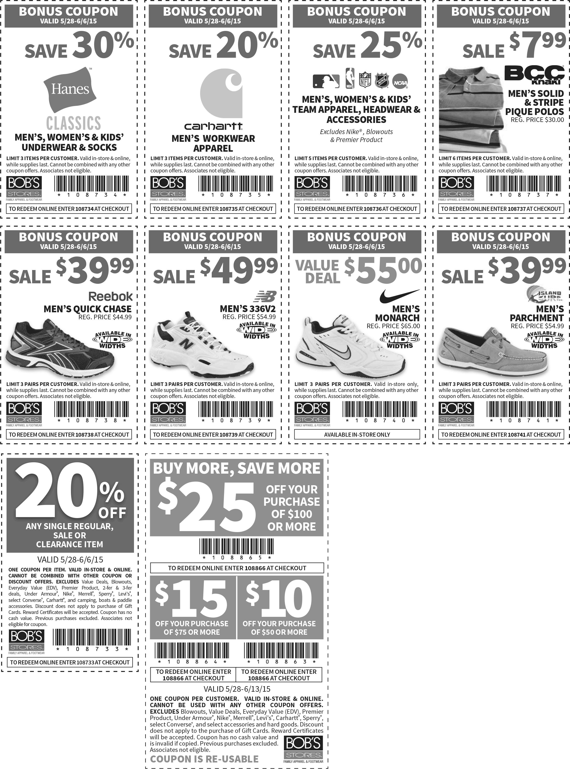 Bobs Stores Coupon April 2024 $10 off $50 & more at Bobs Stores, or online via promo code 108866