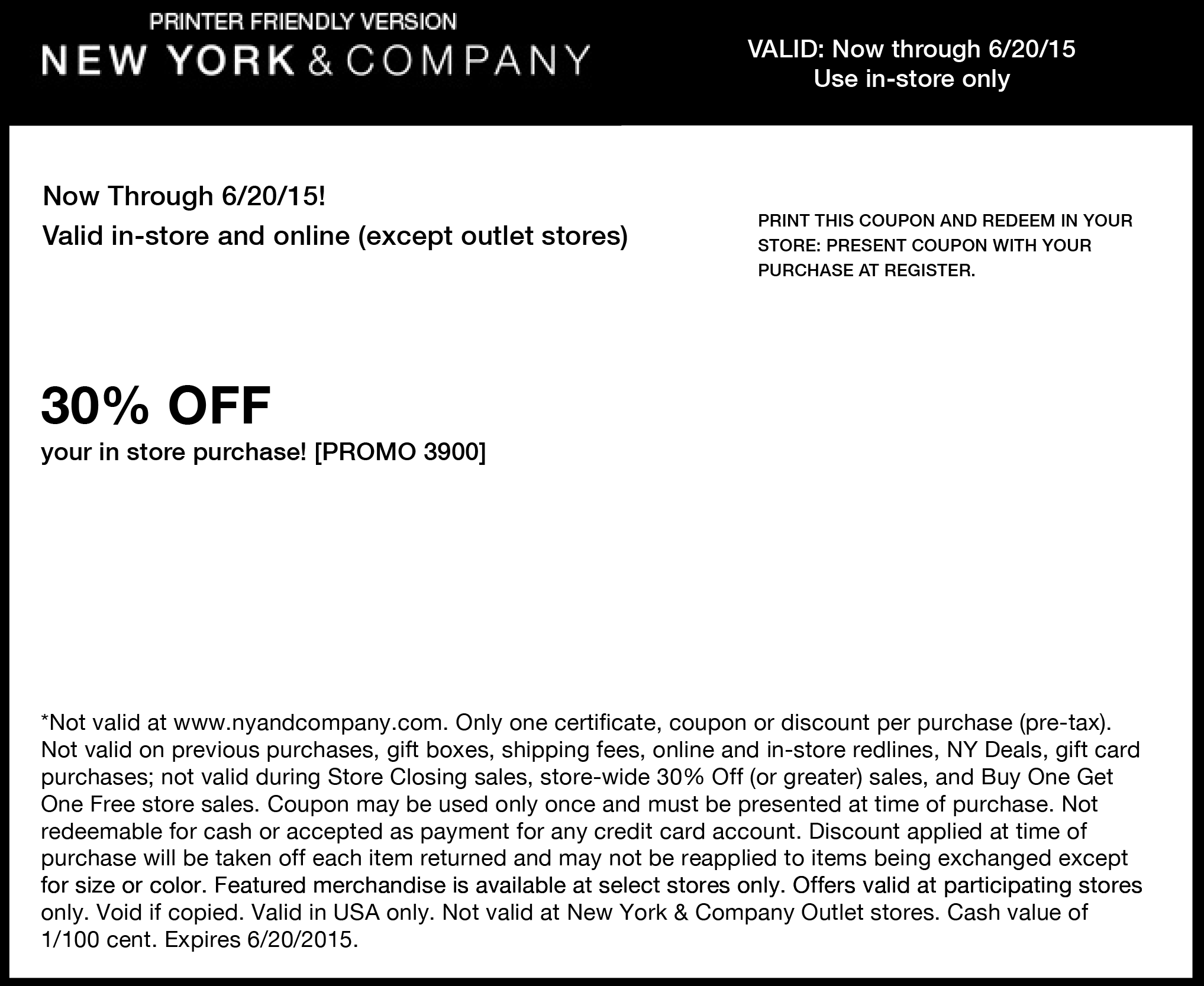 New York & Company Coupon April 2024 30% off at New York & Company, or online via promo code 3900