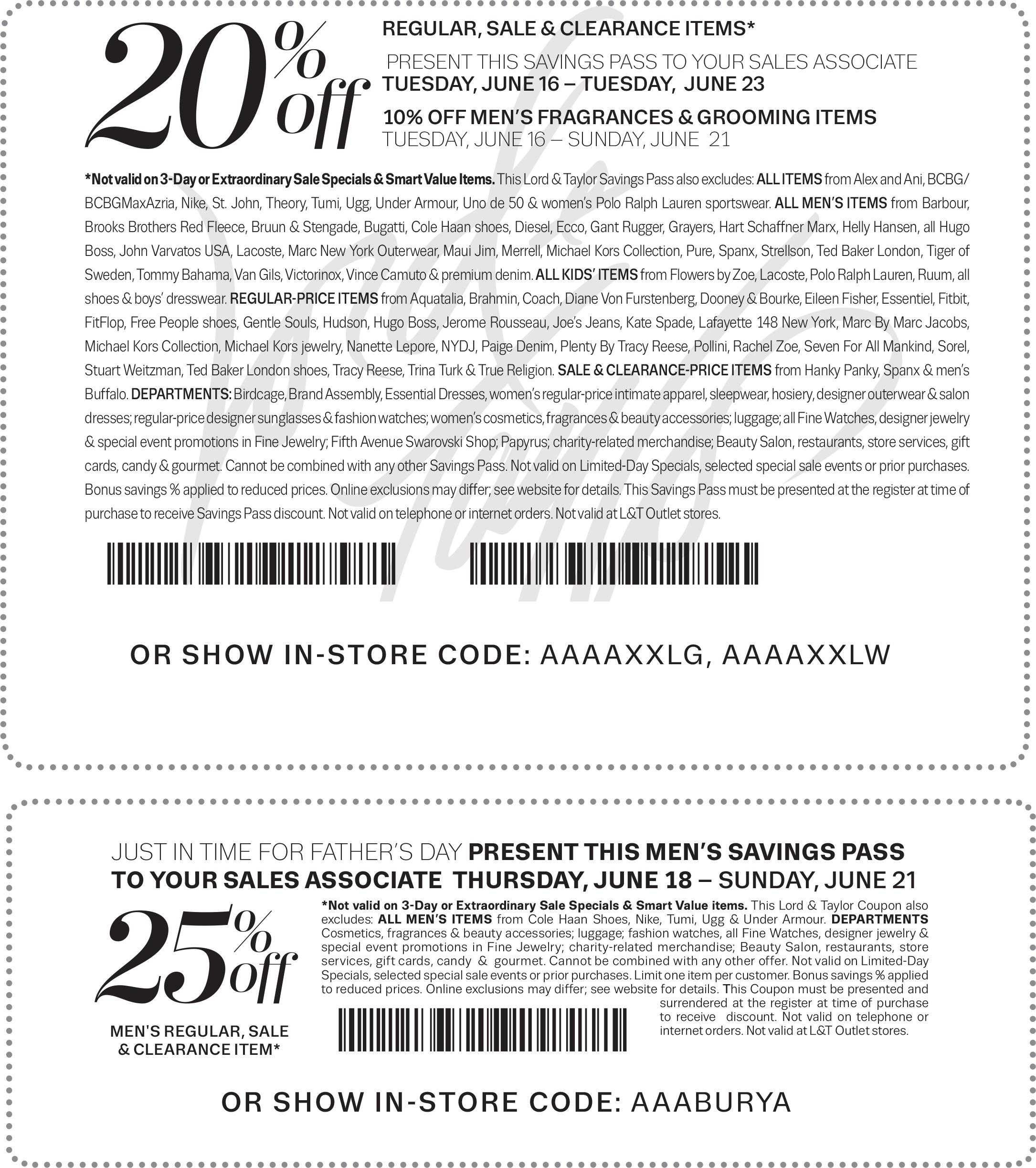 Lord & Taylor Coupon April 2024 20-25% off at Lord & Taylor, or online via promo code JUNE