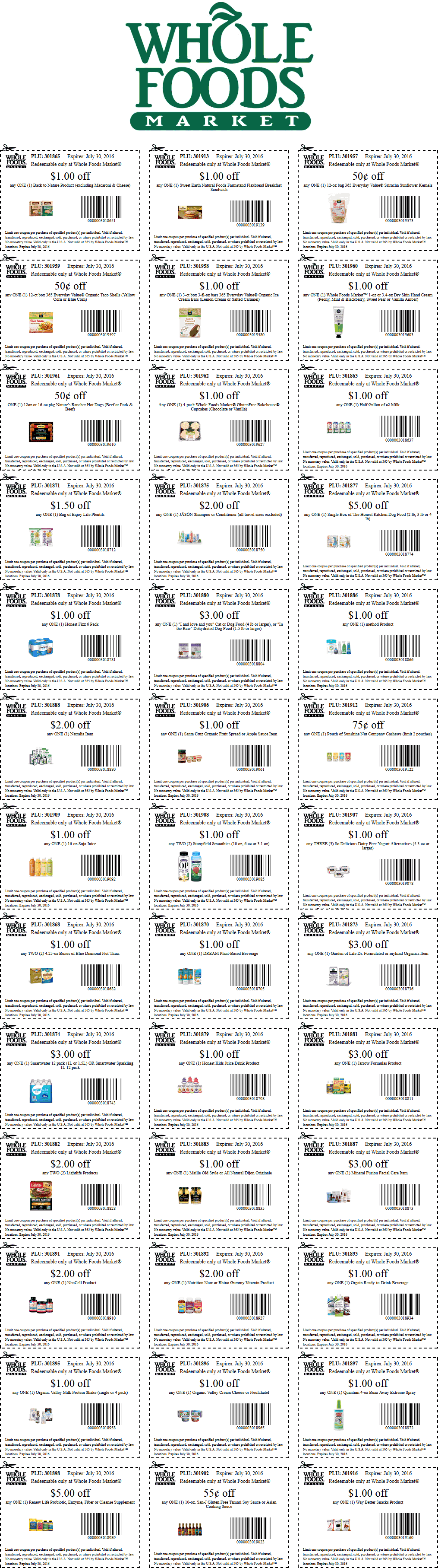 Whole Foods Coupon April 2024 Various grocery coupons for Whole Foods market