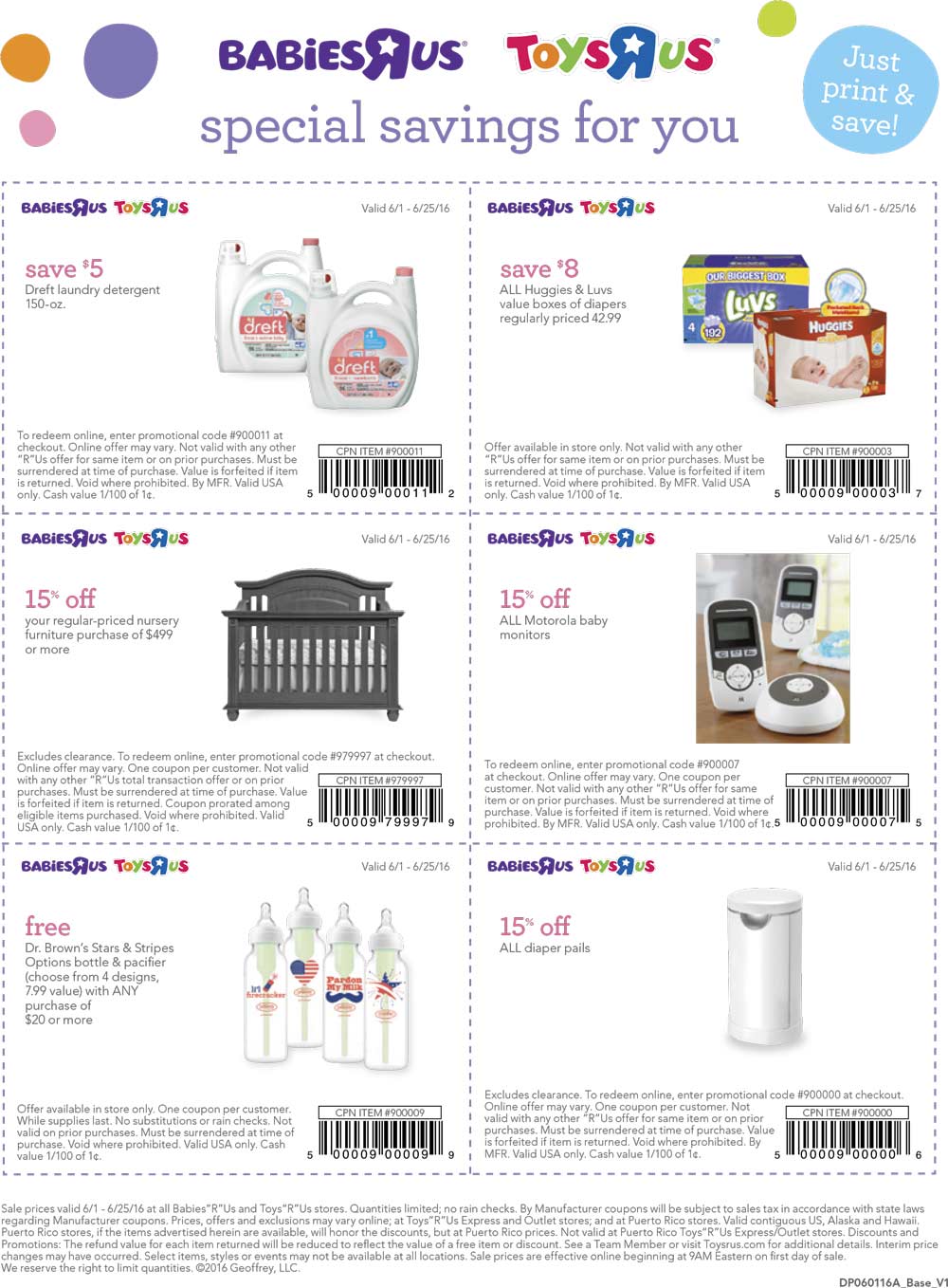 Babies R Us Coupon April 2024 $8 off diapers, free bottle & more at Babies R Us & Toys R Us