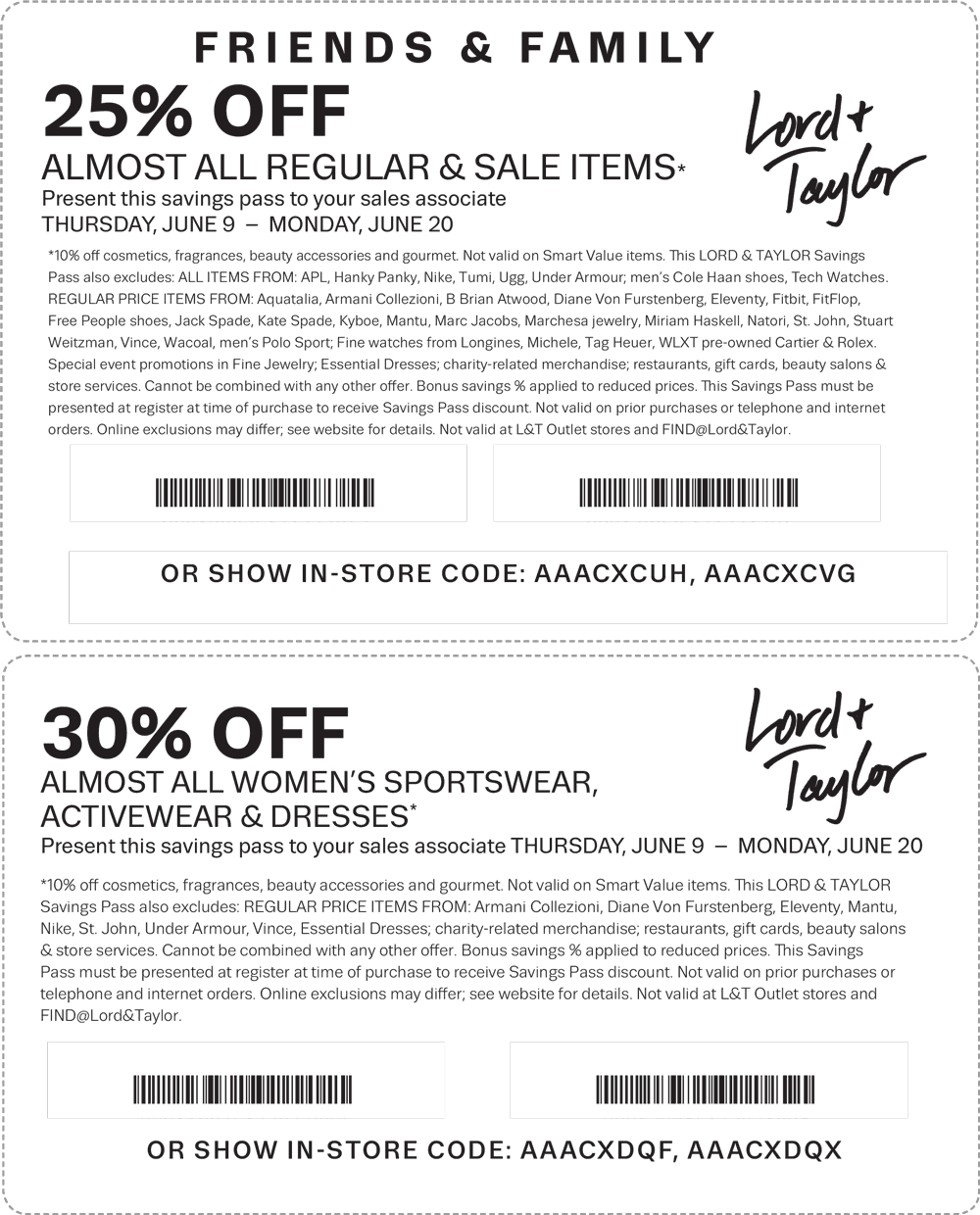 Lord & Taylor Coupon April 2024 25% off & more at Lord & Taylor, or online via promo code FRIENDS
