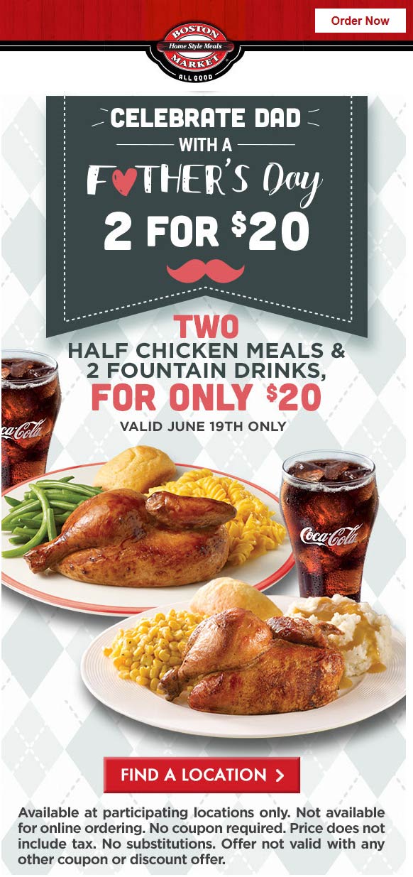 Boston Market coupons & promo code for [May 2024]
