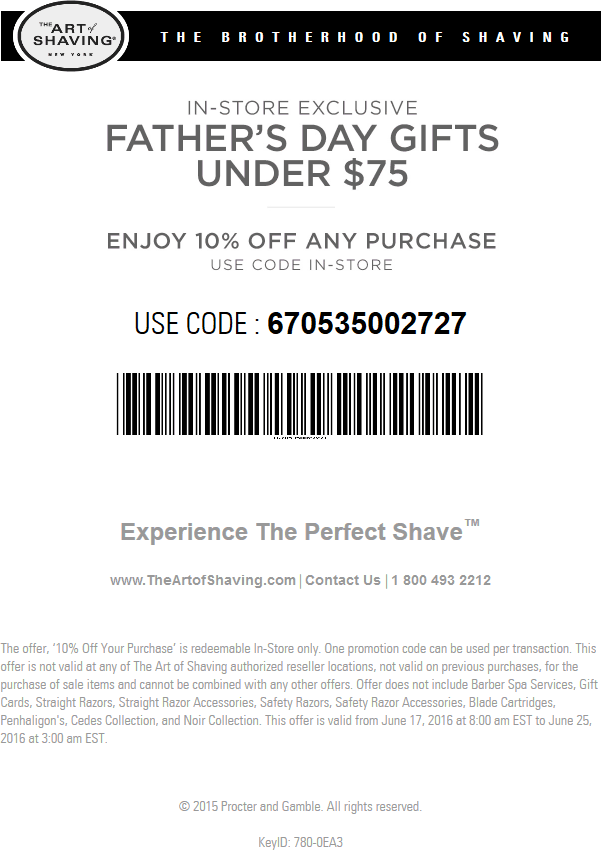 The Art of Shaving Coupon April 2024 10% off at The Art of Shaving