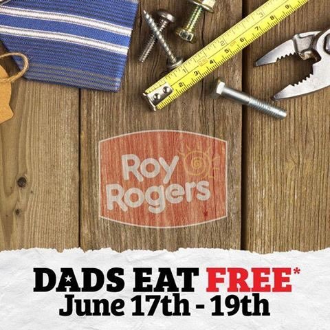 Roy Rogers Coupon March 2024 Dads combo meal free with your kids meal today at Roy Rogers