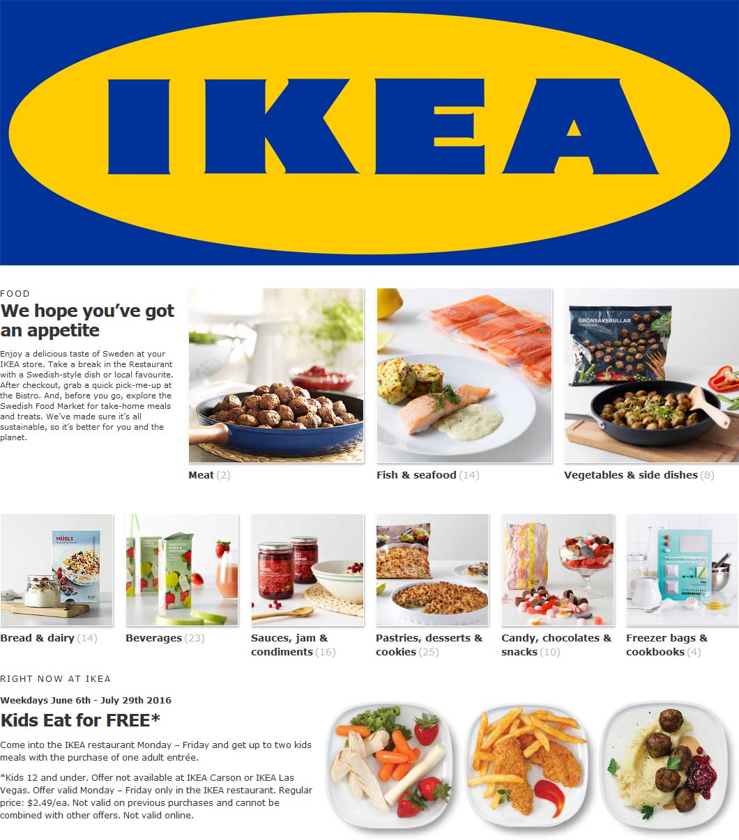 IKEA Coupon April 2024 Kids eat free weekdays at IKEA