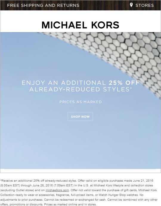 Michael Kors December 2021 Coupons and 