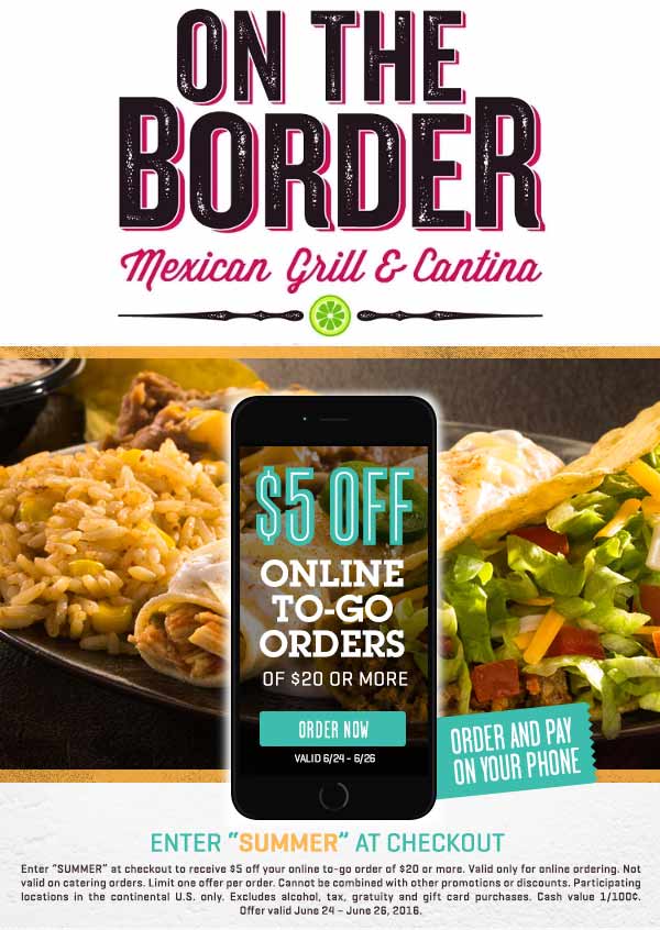 On The Border coupons & promo code for [May 2024]