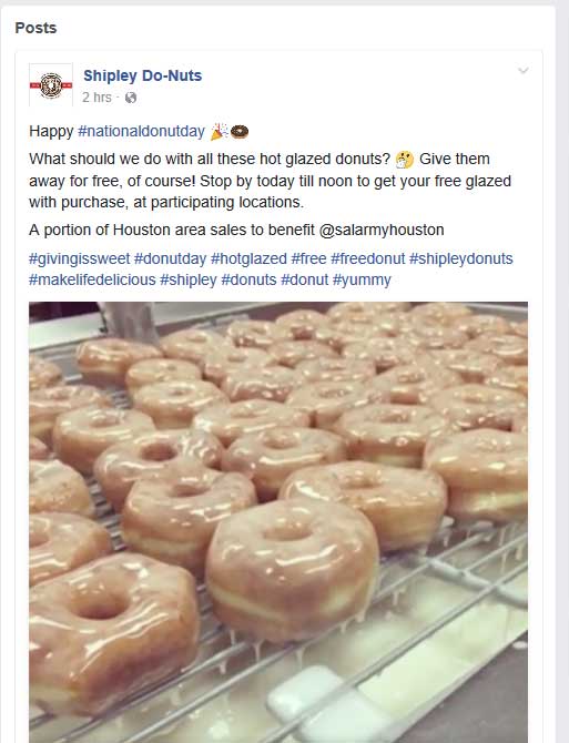 Shipley Do-Nuts Coupon March 2024 Free doughnut with your order today at Shipley Do-Nuts