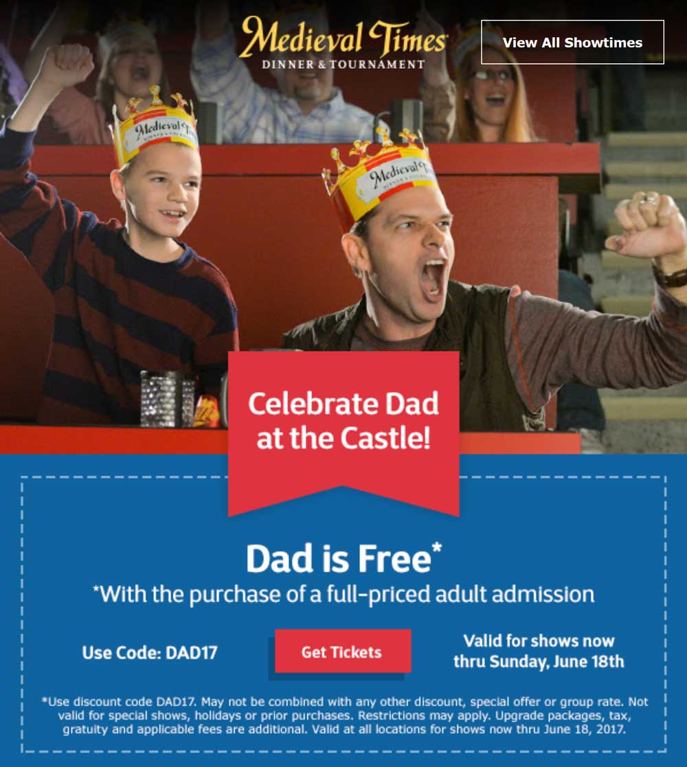 Medieval Times coupons & promo code for [May 2024]