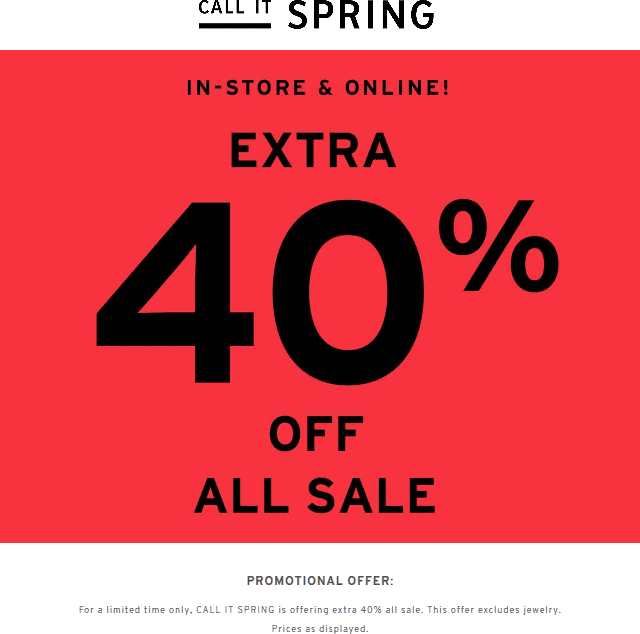 Call It Spring coupons & promo code for [April 2024]