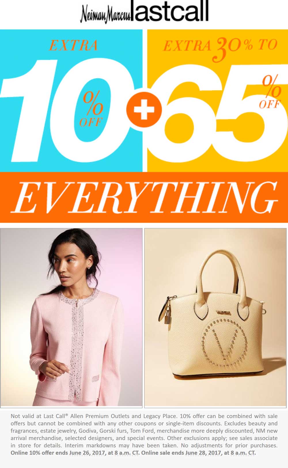 Last Call Coupon April 2024 Extra 30-65% off everything at Neiman Marcus Last Call, ditto online