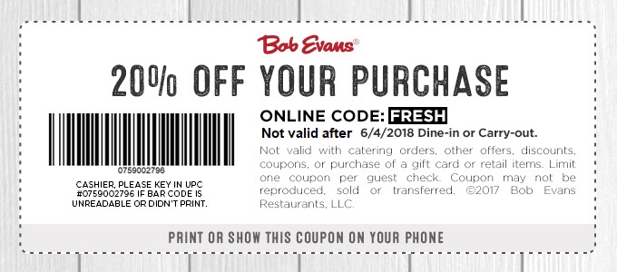 Bob Evans December 2020 Coupons and Promo Codes ðŸ›’