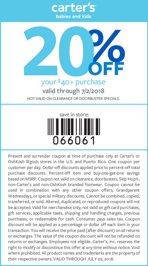 carters coupons to use in store