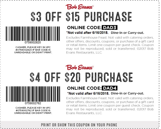 Bob Evans Coupon April 2024 $3 off $15 & more at Bob Evans restaurants