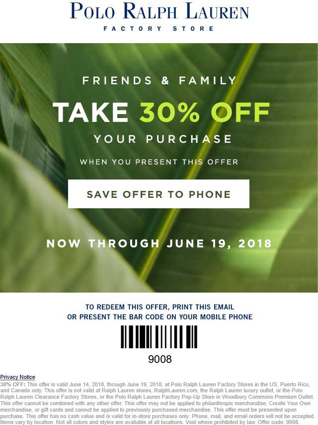 Polo Ralph Lauren Factory May 2020 Coupons and Promo Codes