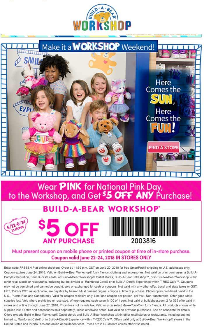 Build-A-Bear February 2020 Coupons and Promo Codes