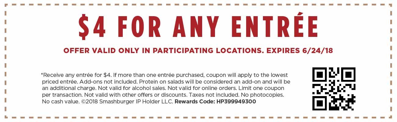 Smashburger coupons & promo code for [April 2024]