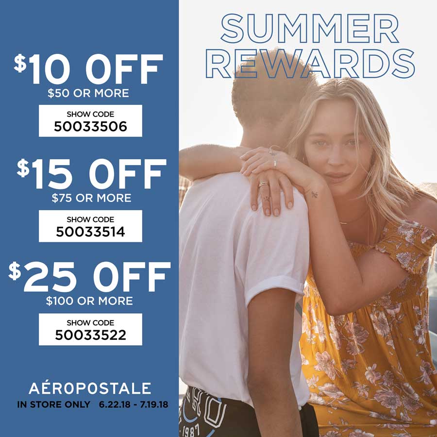 Aeropostale Coupon April 2024 $10 off $50 & more at Aeropostale