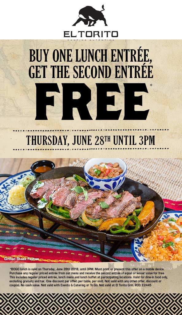 El Torito May 2021 Coupons and Promo Codes 🛒