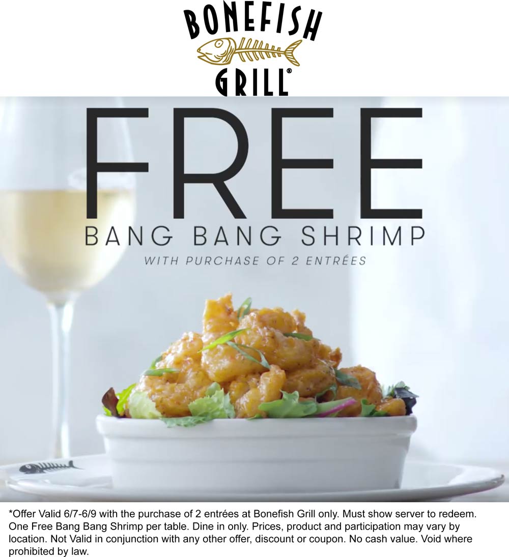 Bonefish Grill coupons & promo code for [May 2022]