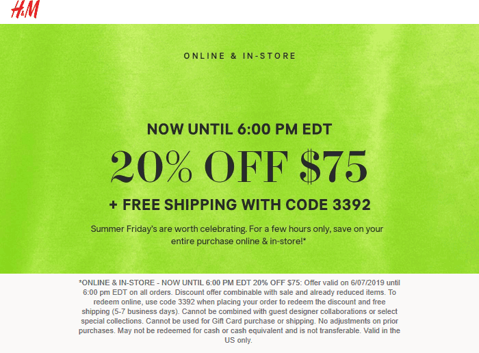 H&M coupons & promo code for [May 2022]