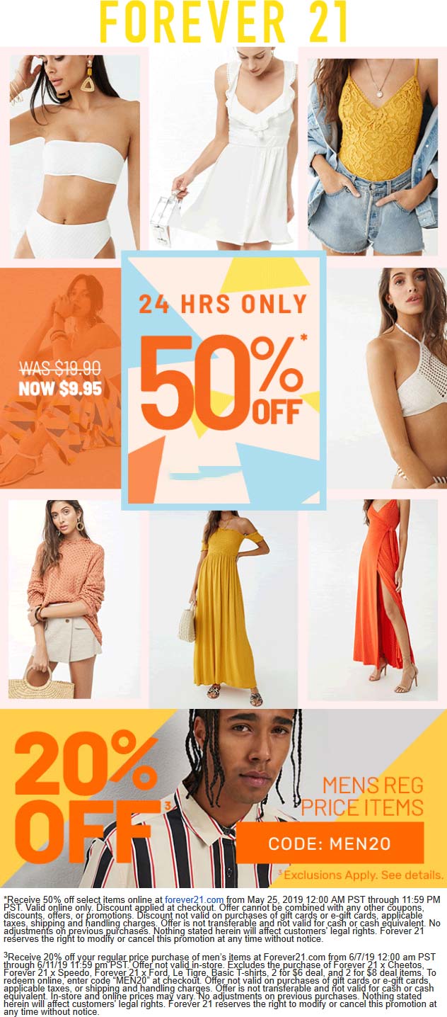 Forever 21 coupons & promo code for [June 2022]
