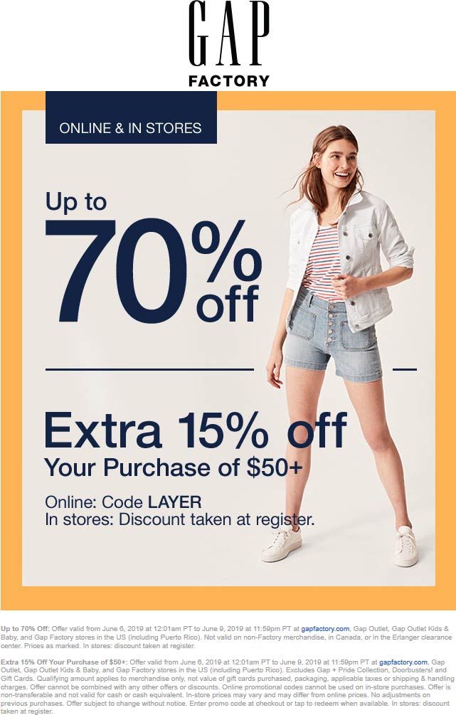 Gap Factory October 2020 Coupons and Promo Codes 🛒