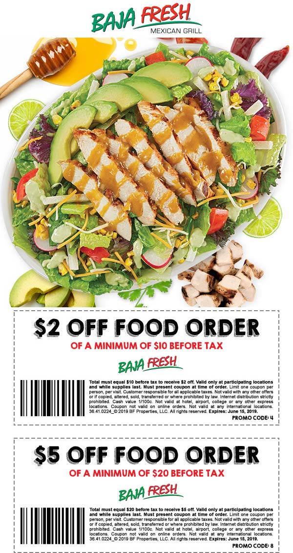 Baja Fresh July 2020 Coupons And Promo Codes 