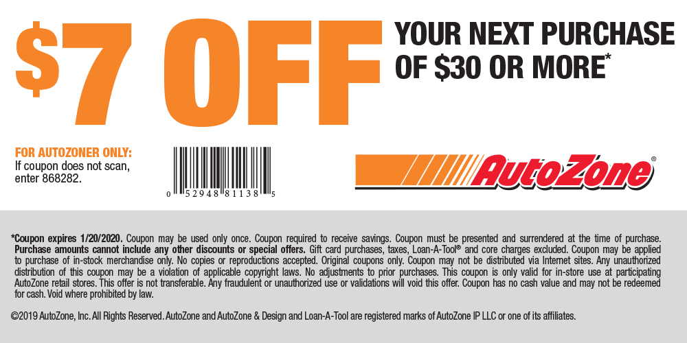 AutoZone December 2020 Coupons And Promo Codes 