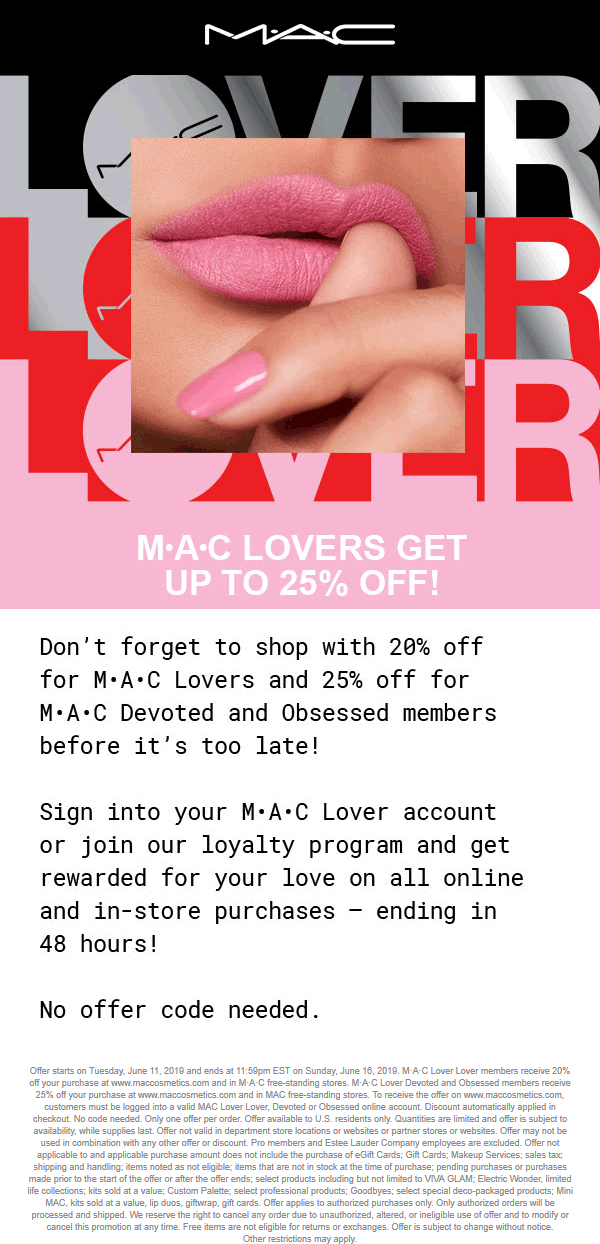 MAC coupons & promo code for [October 2022]