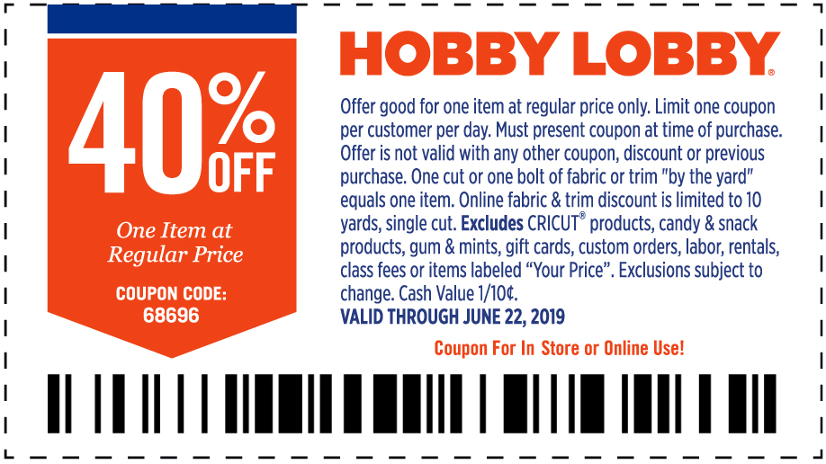 Hobby Lobby coupons & promo code for [May 2022]