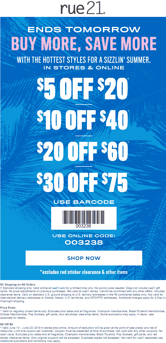 Rue21 coupons & promo code for [May 2022]