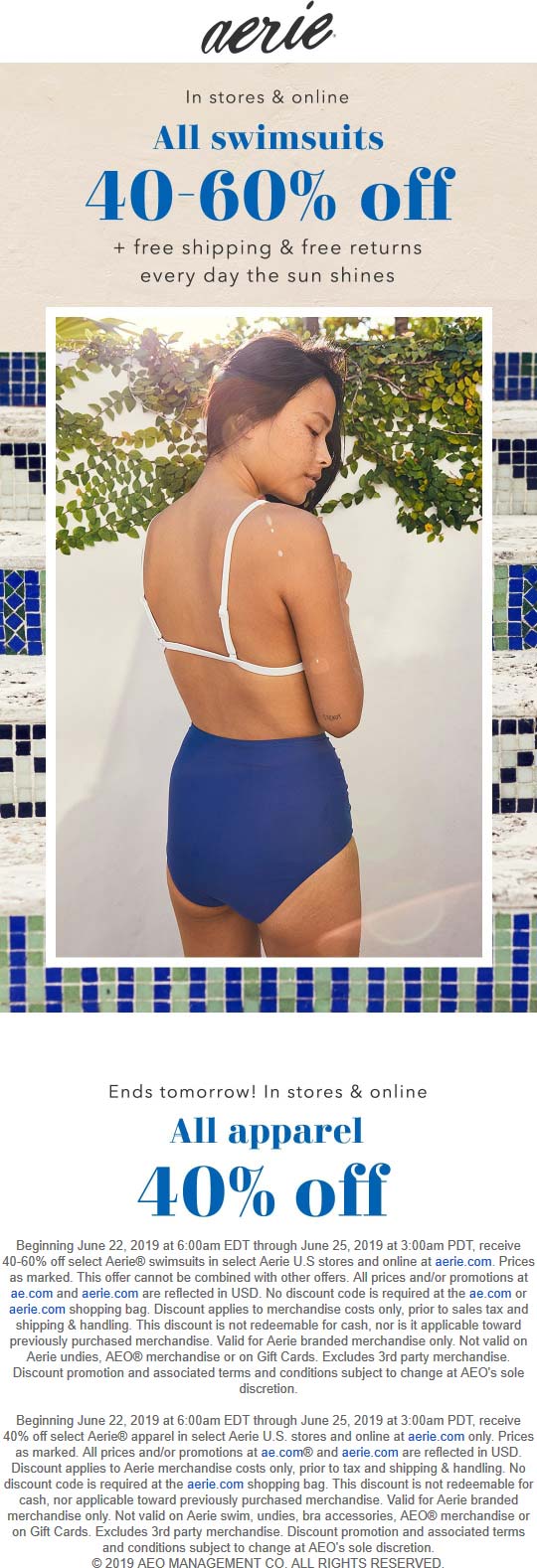 Aerie coupons & promo code for [June 2022]