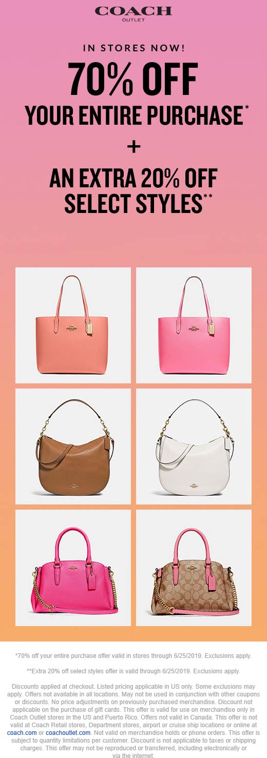 Coach Outlet coupons & promo code for [September 2022]