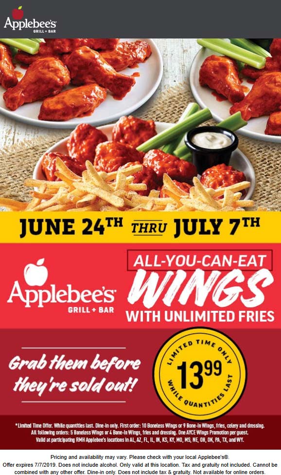 Applebees coupons & promo code for [May 2022]