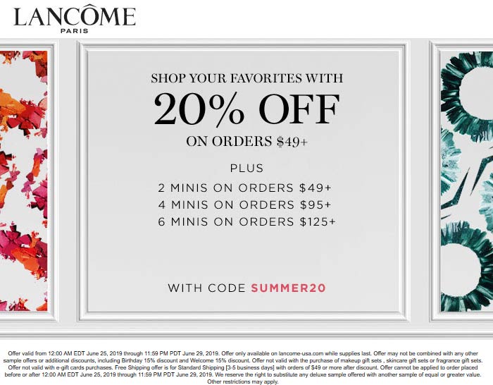 Lancome August 2021 Coupons And Promo Codes 